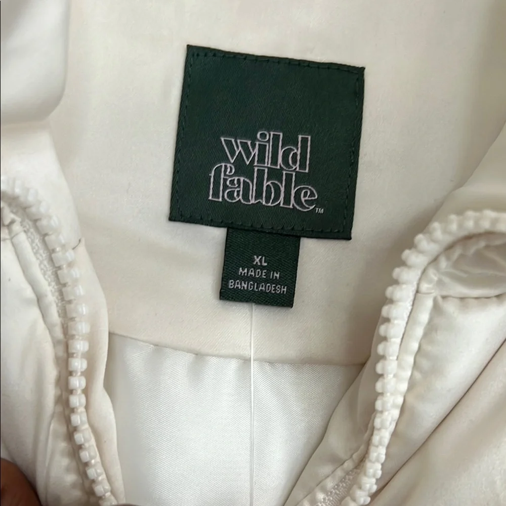 Wild Fable Cream Quilted Vest with High Collar - Picture 2 of 8